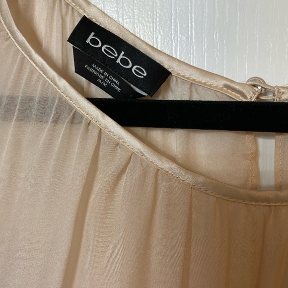 BEBE sheer peplum top size M - Picture 3 of 4